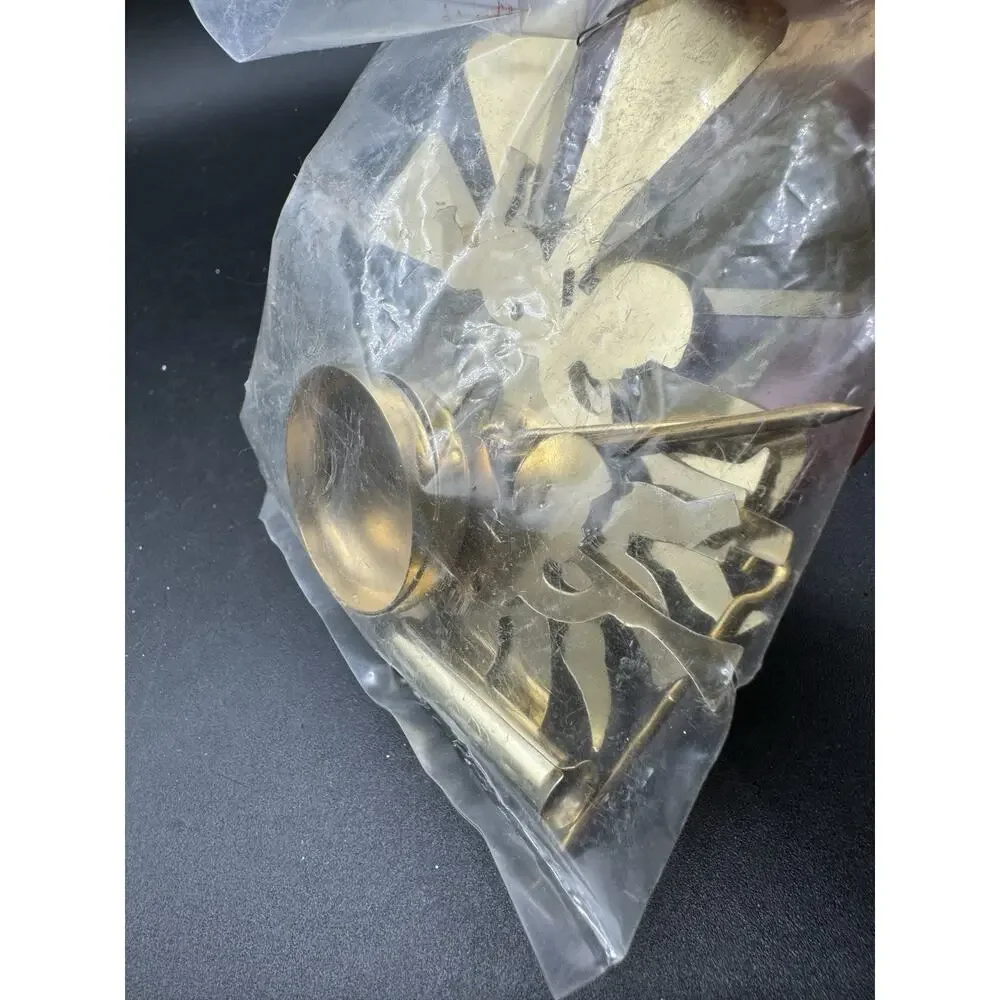Vintage Christmas 'Angel Chimes' candle holder set Brass Swedish Tradition S1L